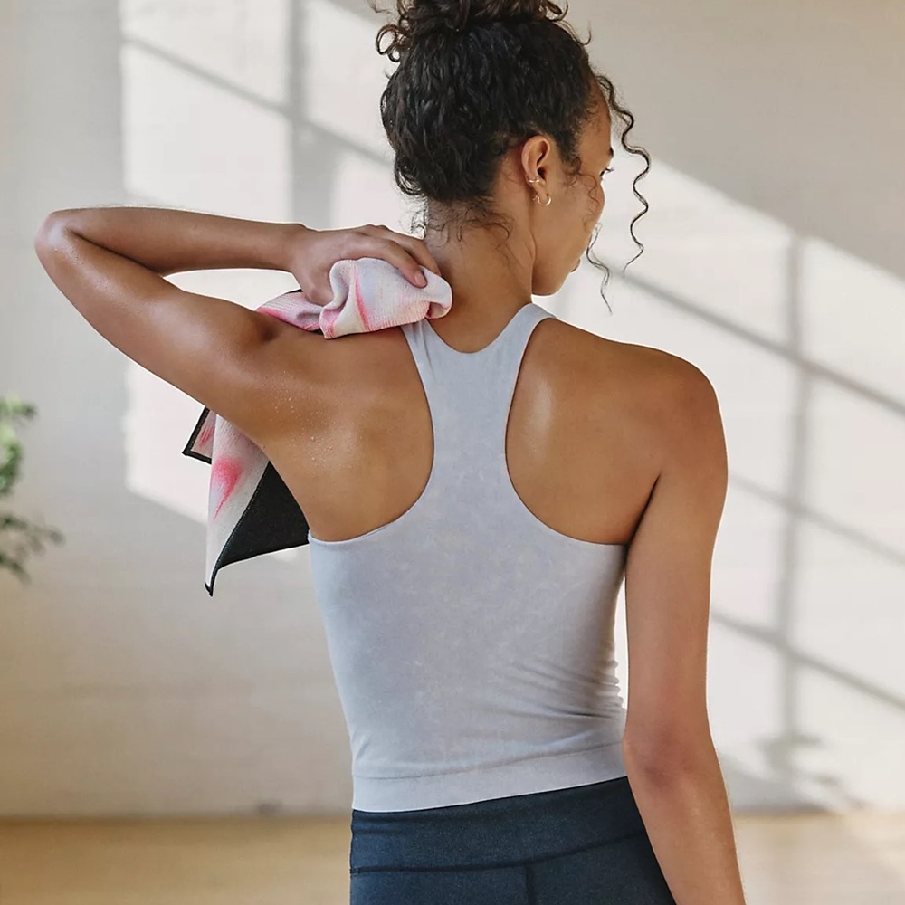 Go To Smooth Square Neck Cami in washed ice grey